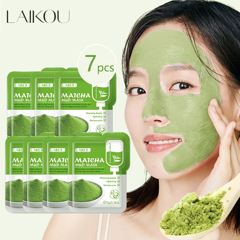 Matcha Green Clay Face Mask Set (7-Pack)