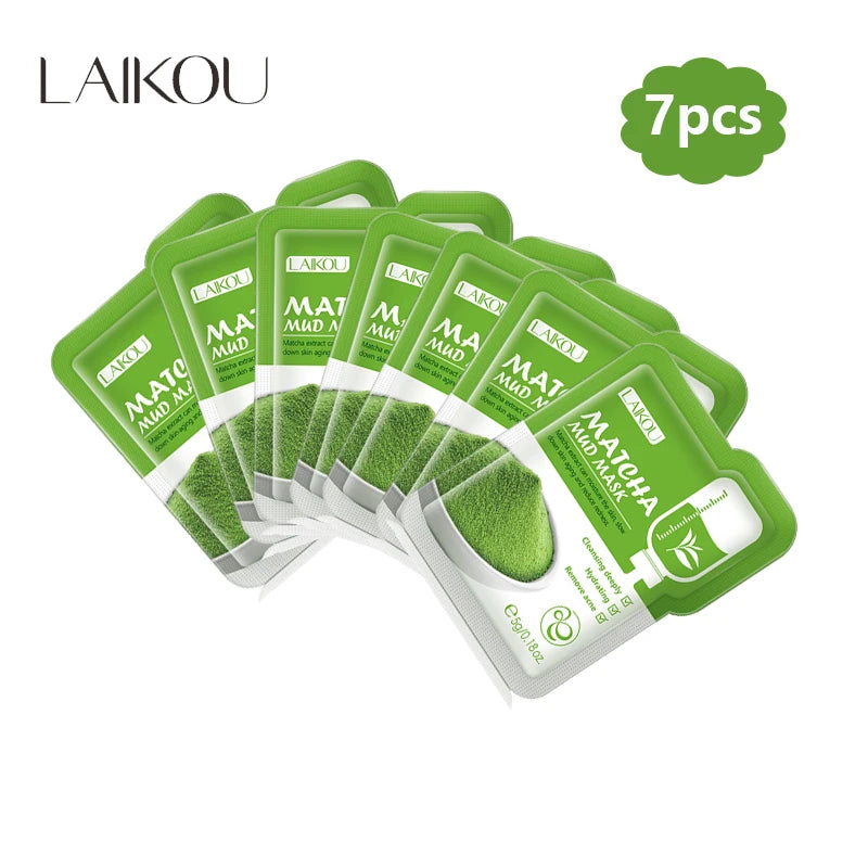 Matcha Green Clay Face Mask Set (7-Pack)