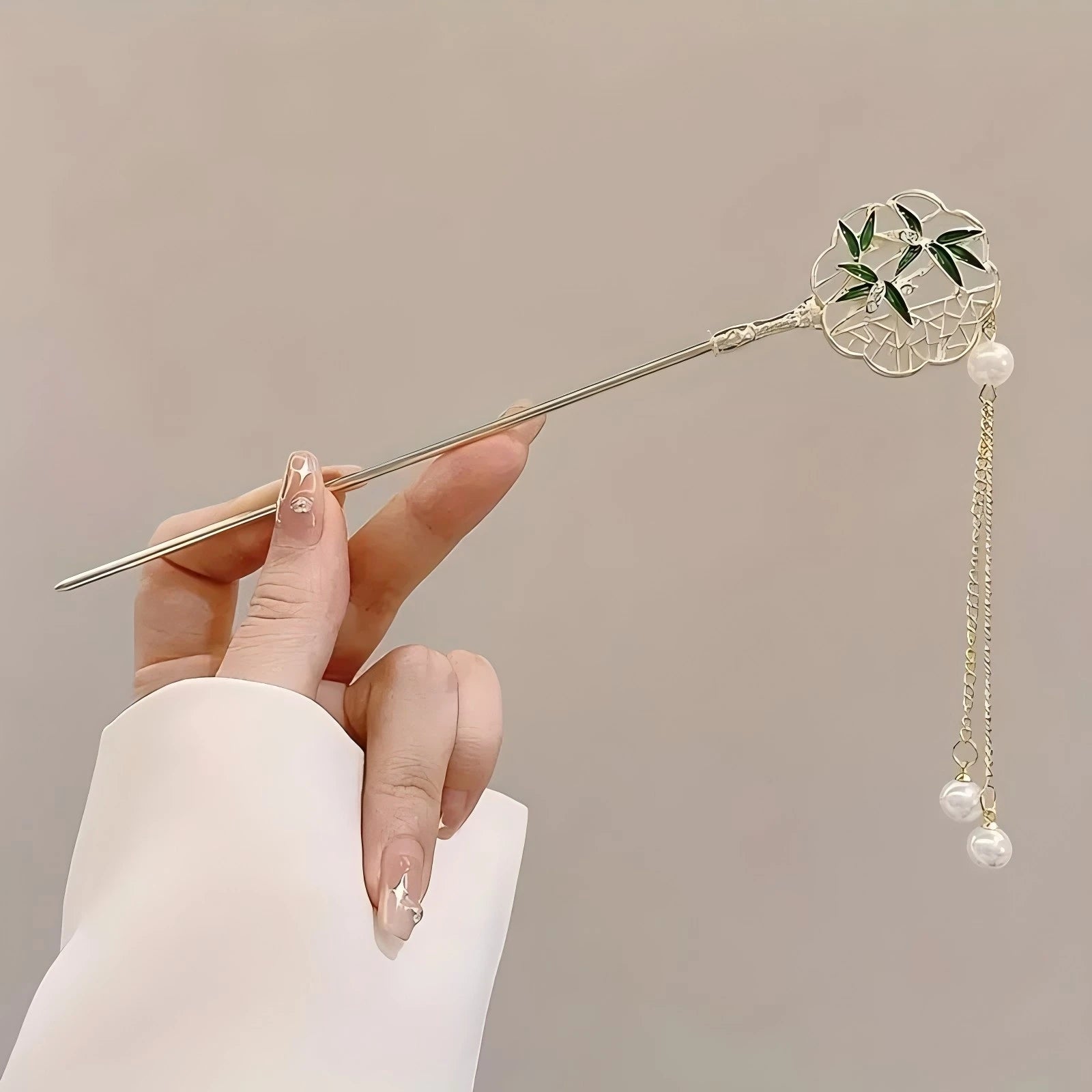 Floral Tassel Hair Stick