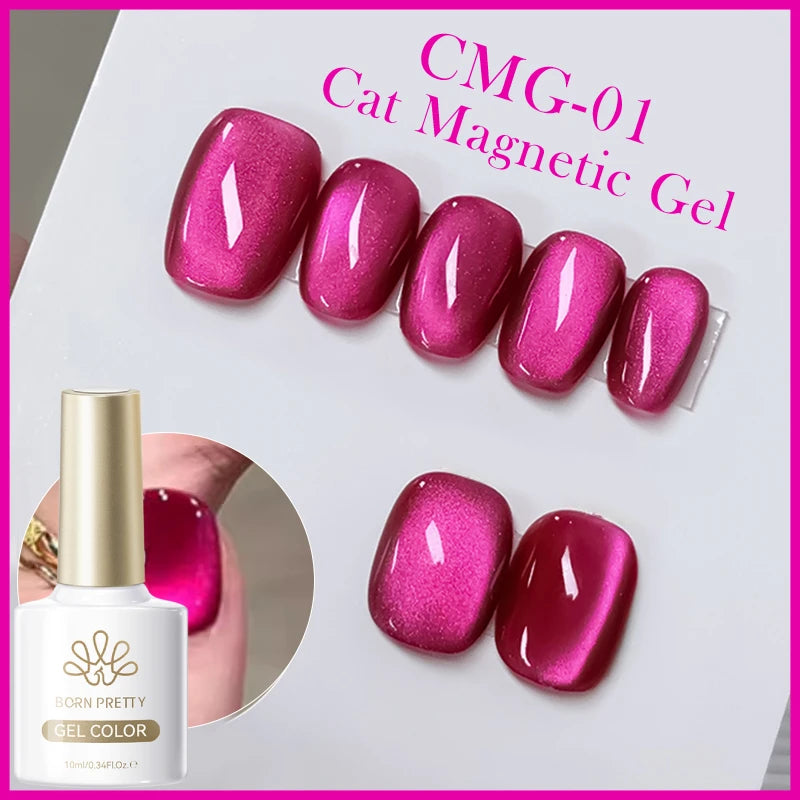 Black Glass Cat Eye Gel Polish