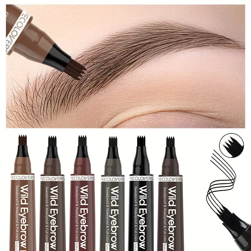 4-Fork Tip Eyebrow Pen