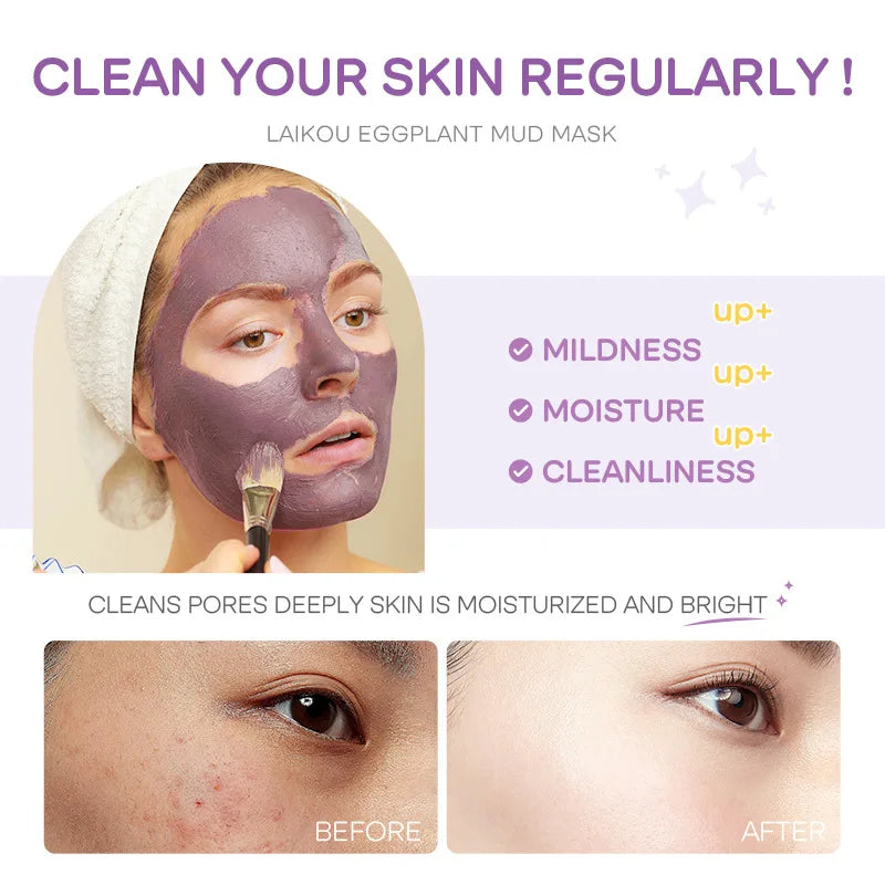 Eggplant Purifying Clay Face Mask Set (5-Pack)