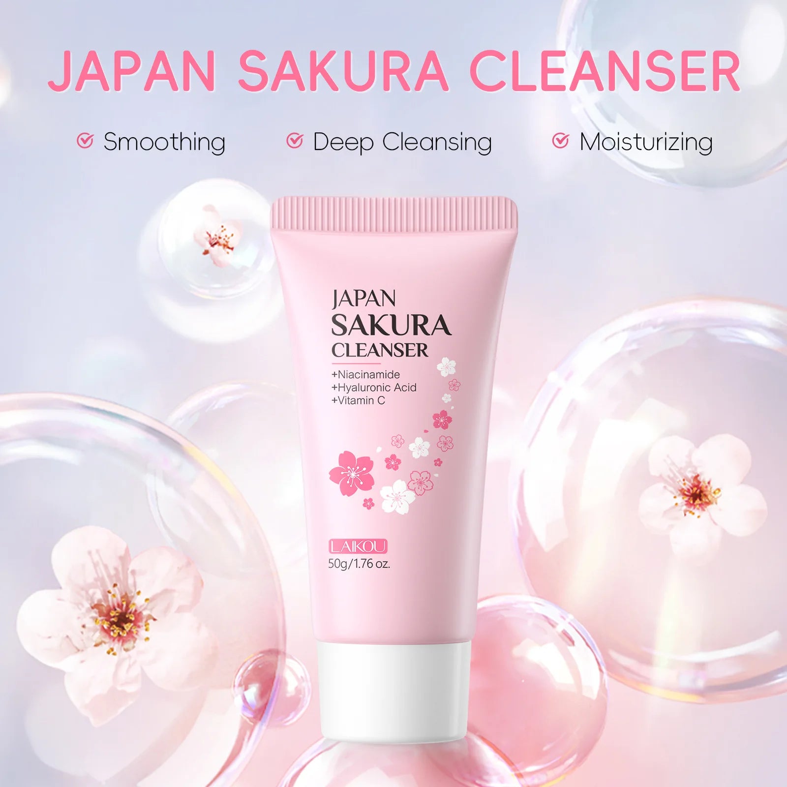 Sakura Brightening Facial Cleanser (50g)