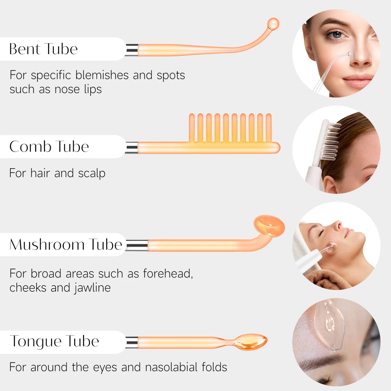 High Frequency Glass Electrode Facial Wand