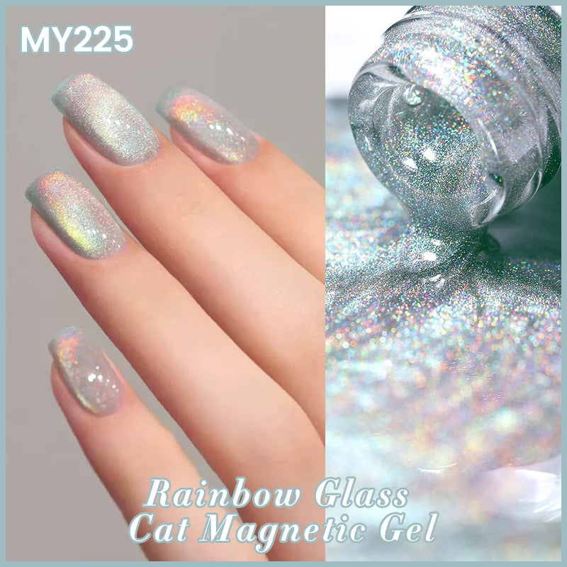 Black Glass Cat Eye Gel Polish