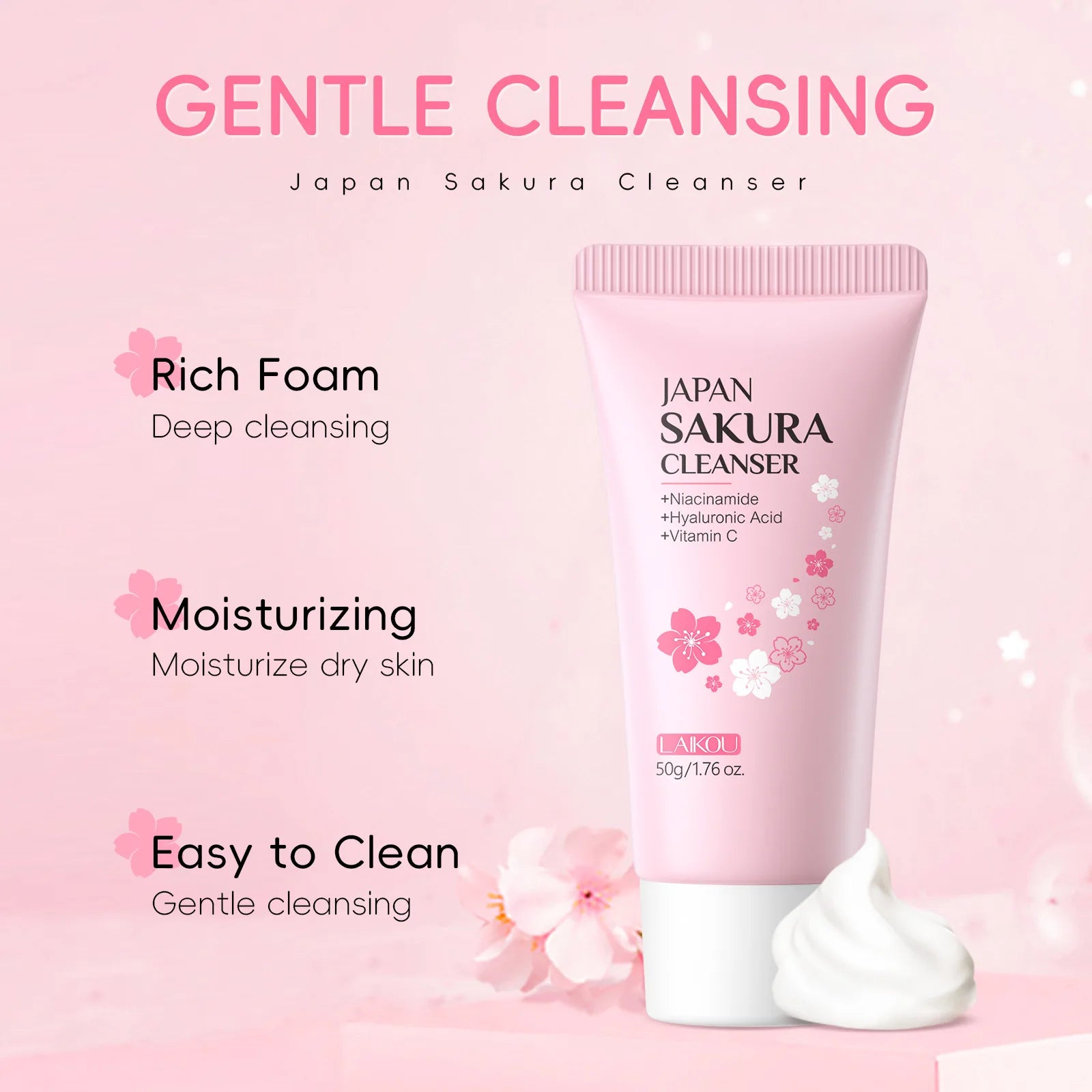 Sakura Brightening Facial Cleanser (50g)