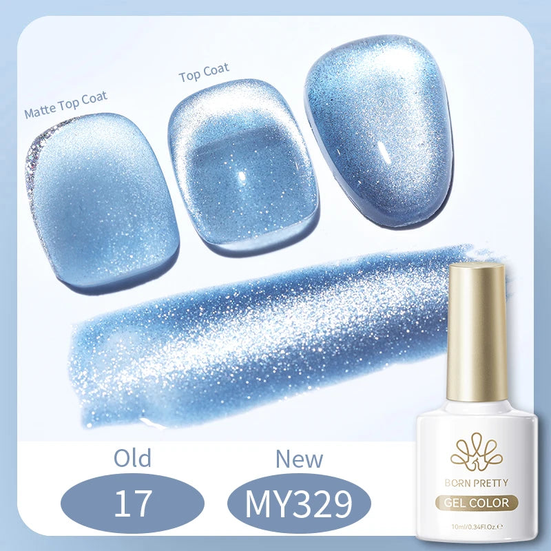 Black Glass Cat Eye Gel Polish