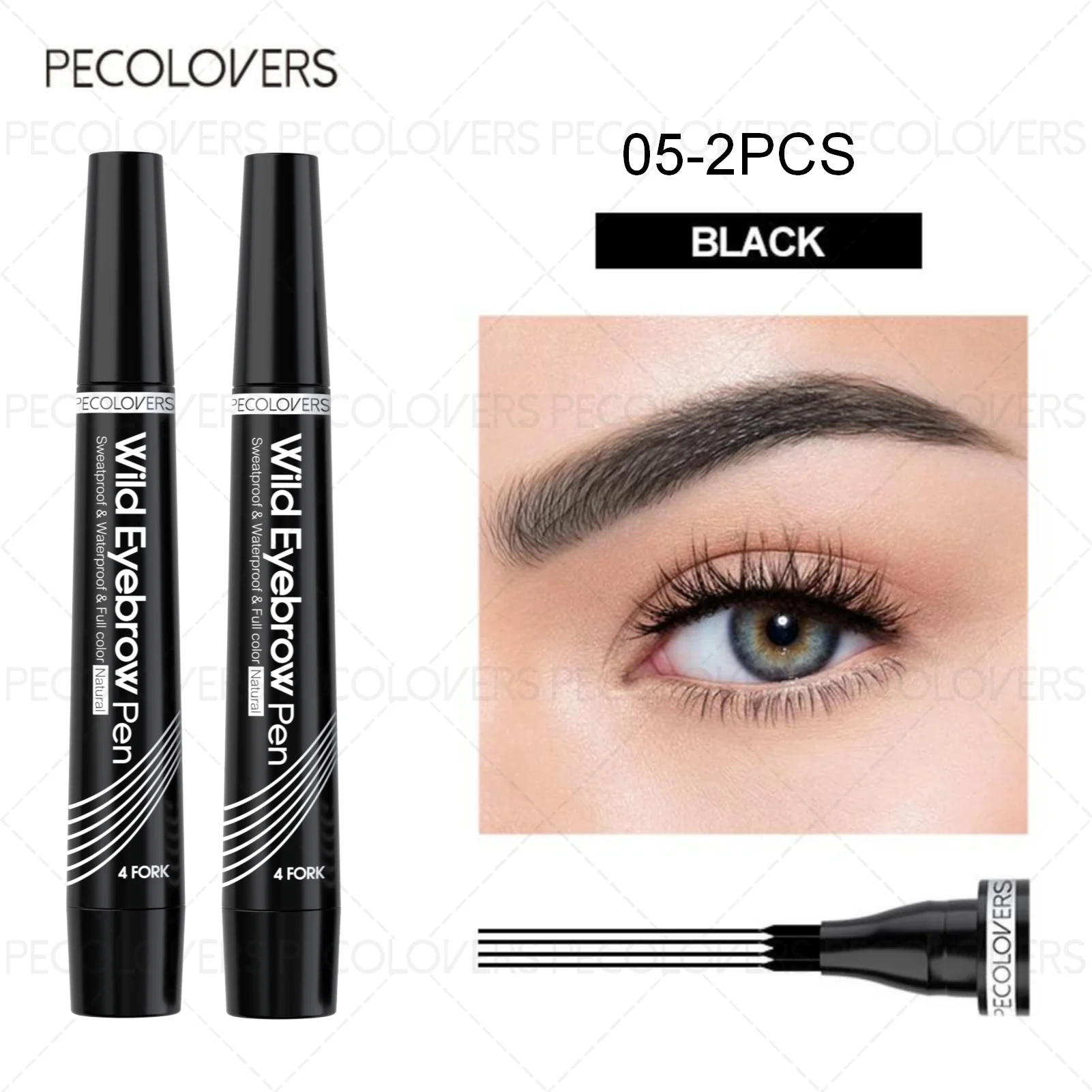 4-Fork Tip Eyebrow Pen