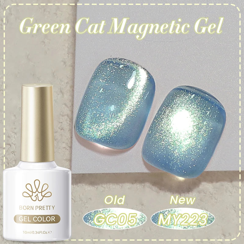 Black Glass Cat Eye Gel Polish