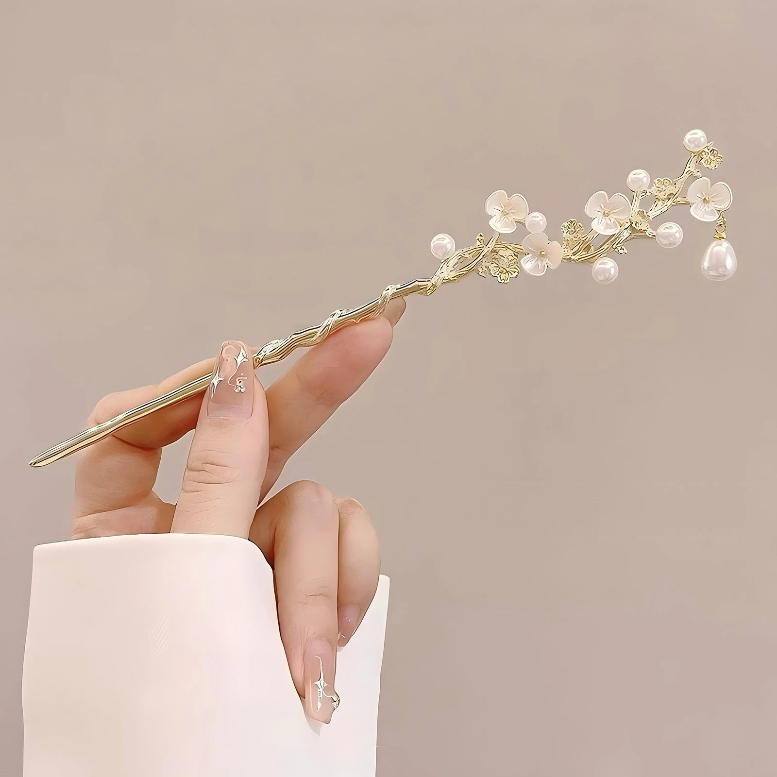 Floral Tassel Hair Stick