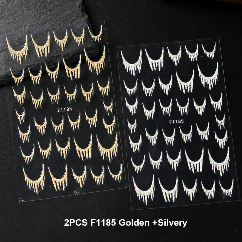 Reflective Glitter Nail Art Stickers