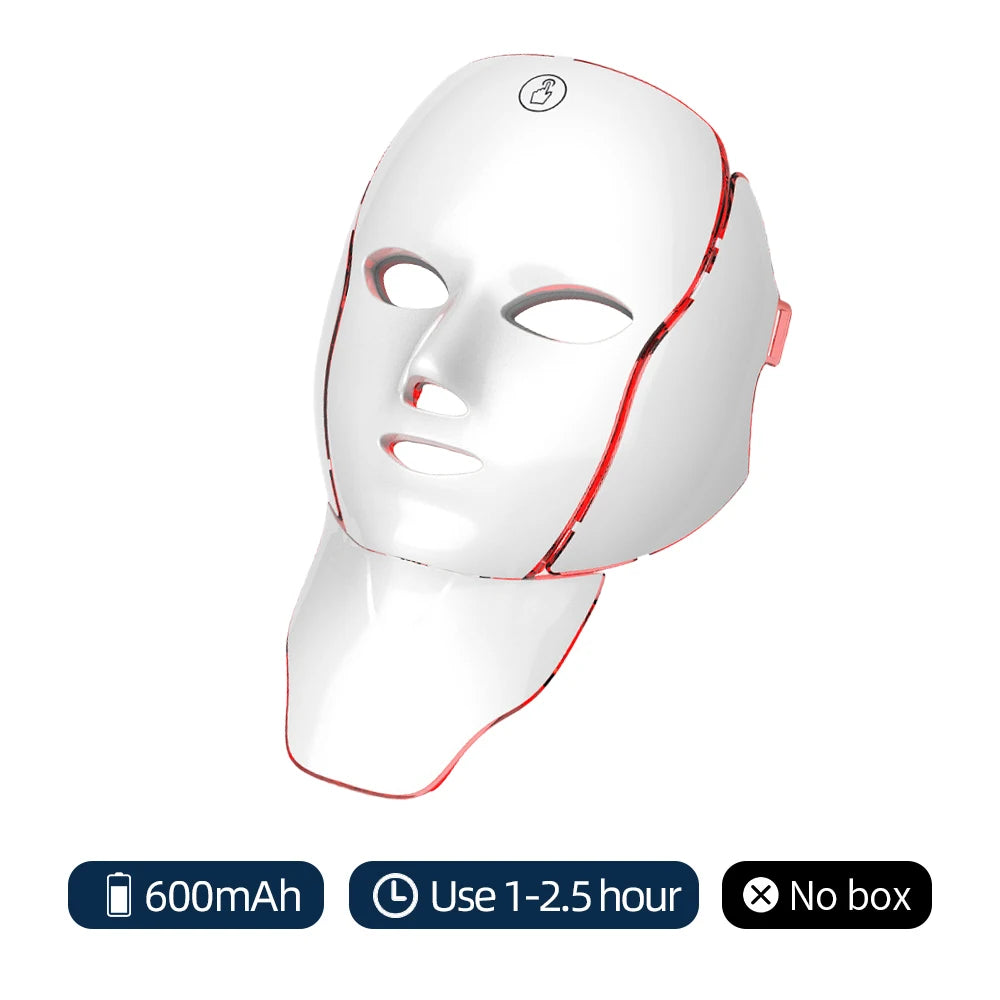 7-Color LED Face & Neck Light Therapy Mask