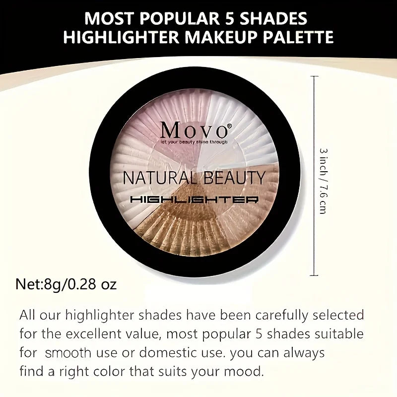 5-Color Highlighter Palette