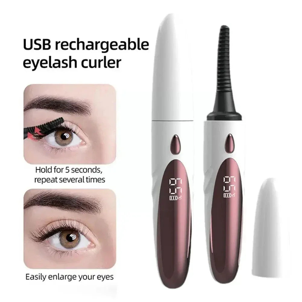 USB Rechargeable Heated Eyelash Curler with 4 Heat Modes