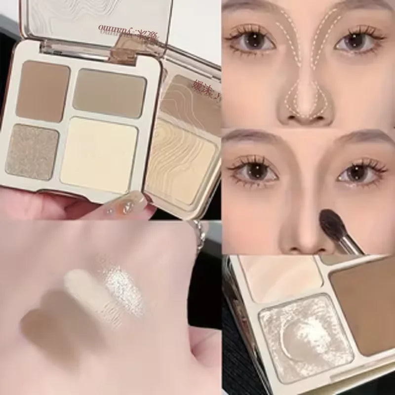 4-Color Highlighter & Contour Palette
