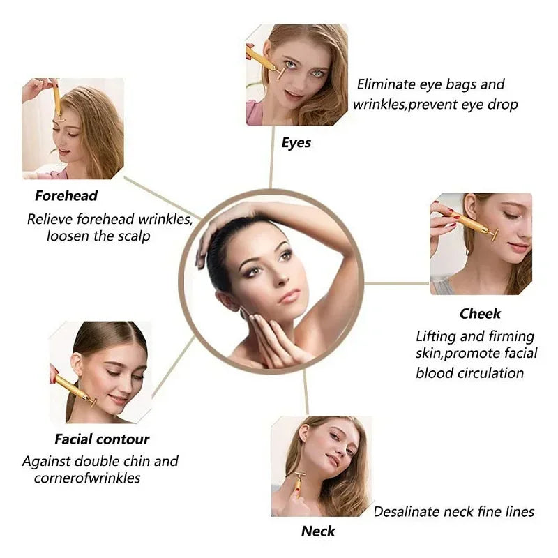 Electric Facial Massage Roller Set
