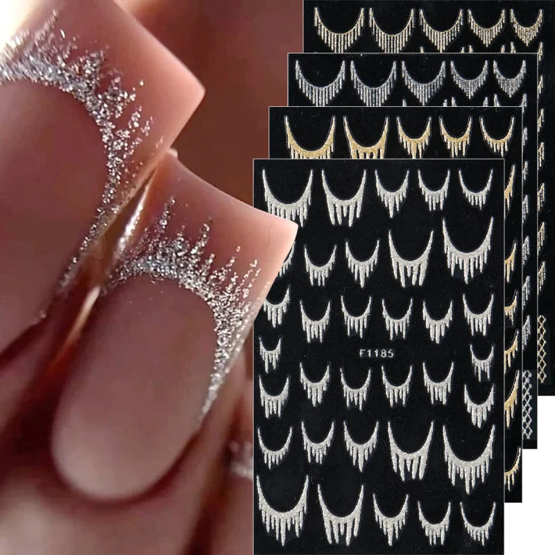 Reflective Glitter Nail Art Stickers