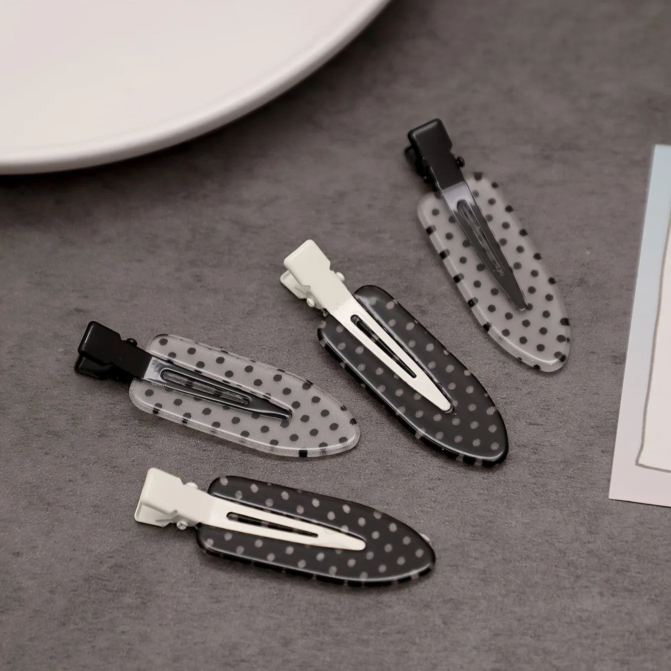 4-Piece Acrylic Duckbill Hair Clip Set