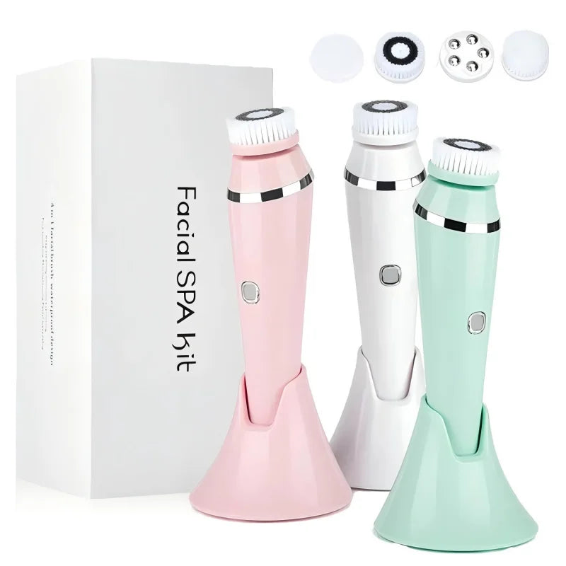 4-in-1 Waterproof Facial Cleansing Brush