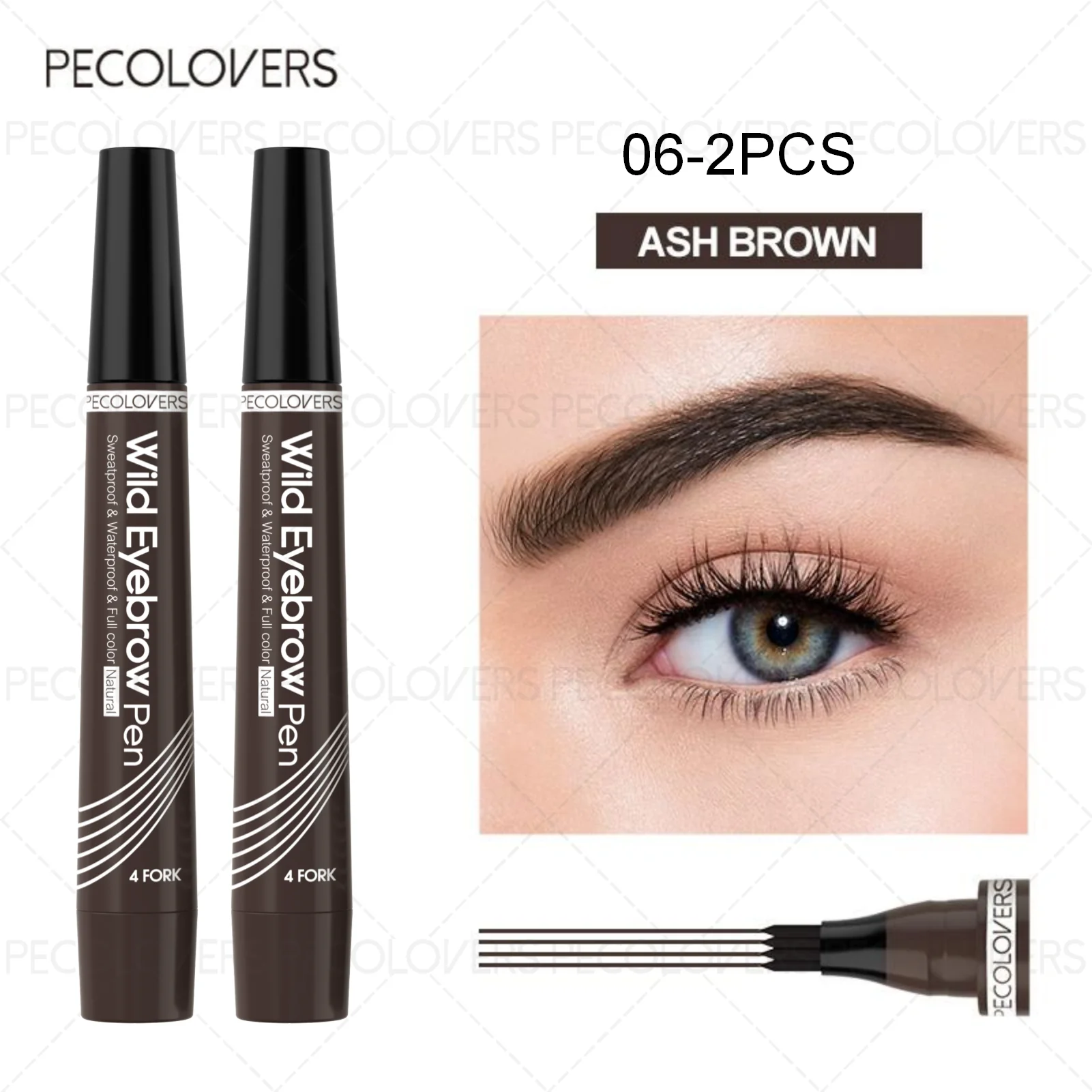4-Fork Tip Eyebrow Pen