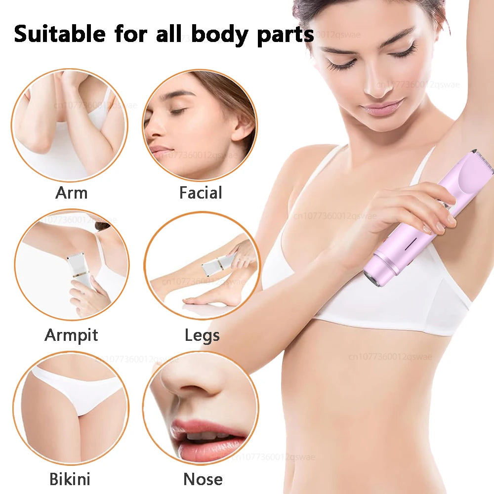 Dual-Head Electric Women's Body Trimmer