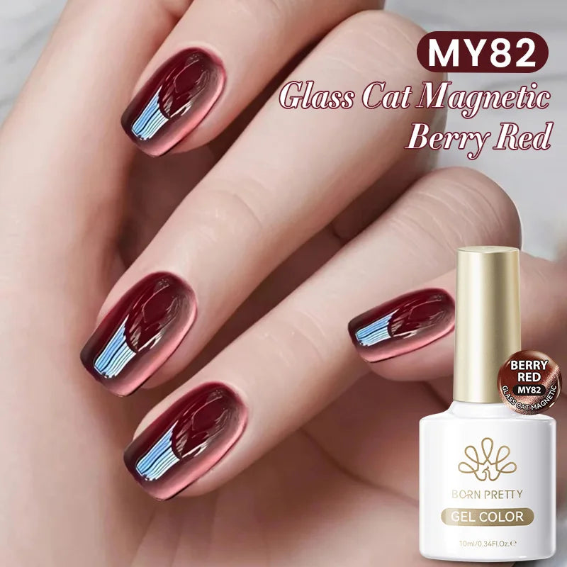 Black Glass Cat Eye Gel Polish