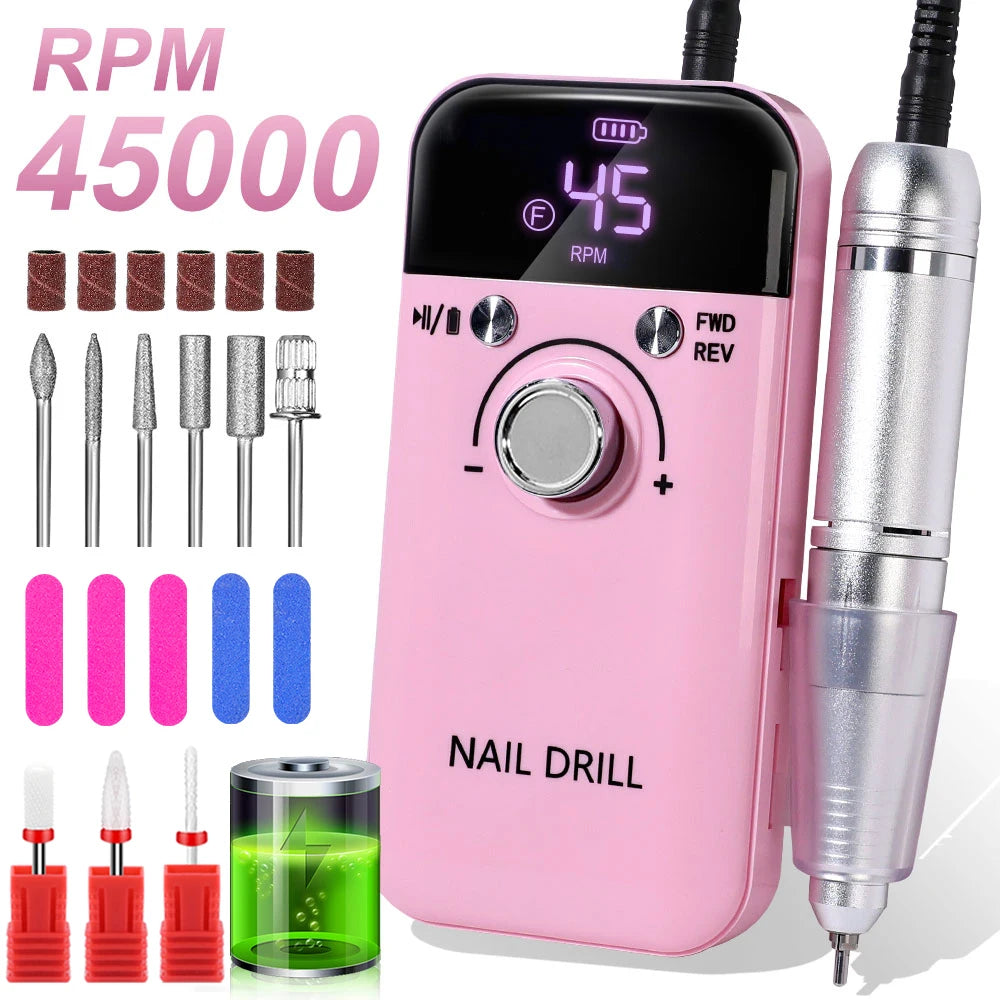Professional Rechargeable Electric Nail Drill
