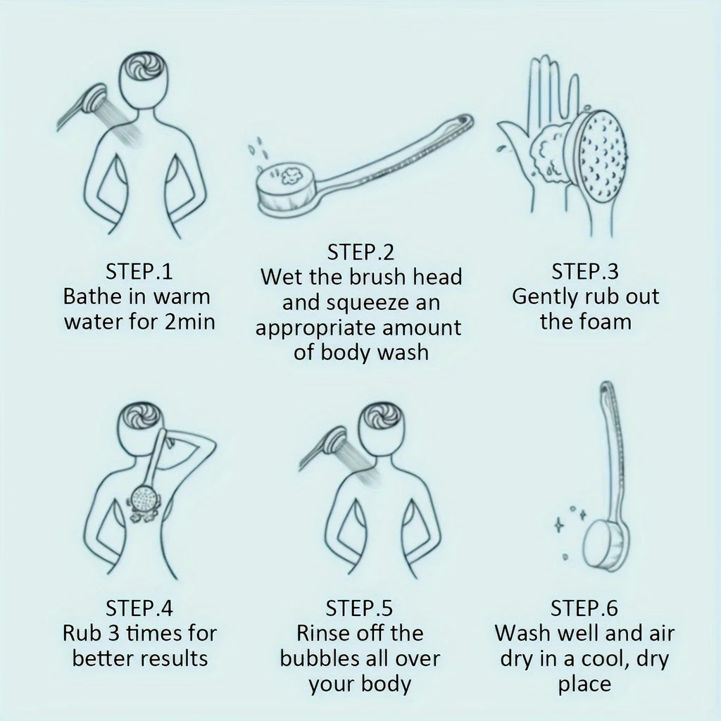 Long Handle Exfoliating Bath Brush