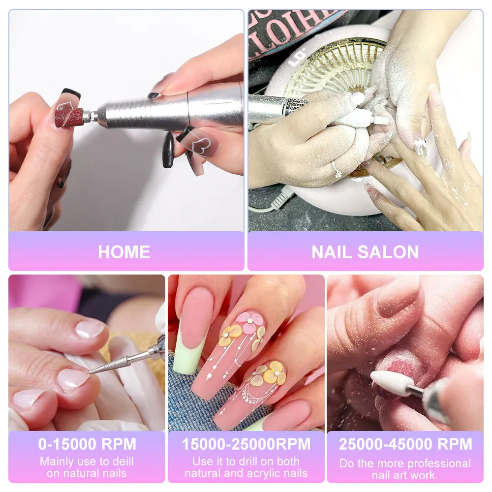Professional Rechargeable Electric Nail Drill