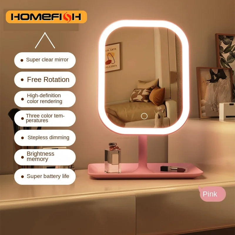 LED Vanity Makeup Mirror with 3 Color Lighting