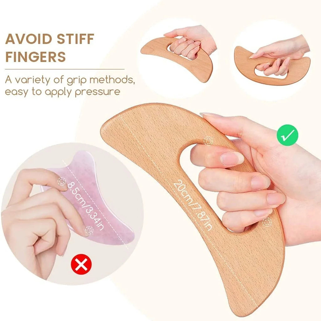 Wooden Body Massage & Gua Sha Tool