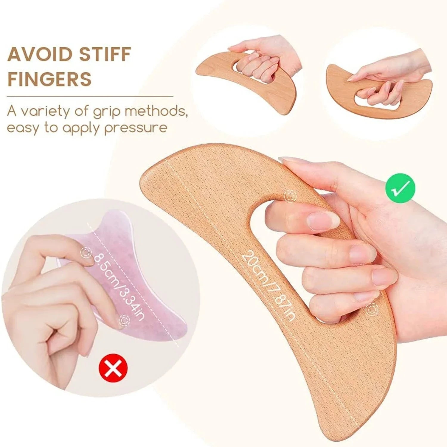 Wooden Body Massage & Gua Sha Tool
