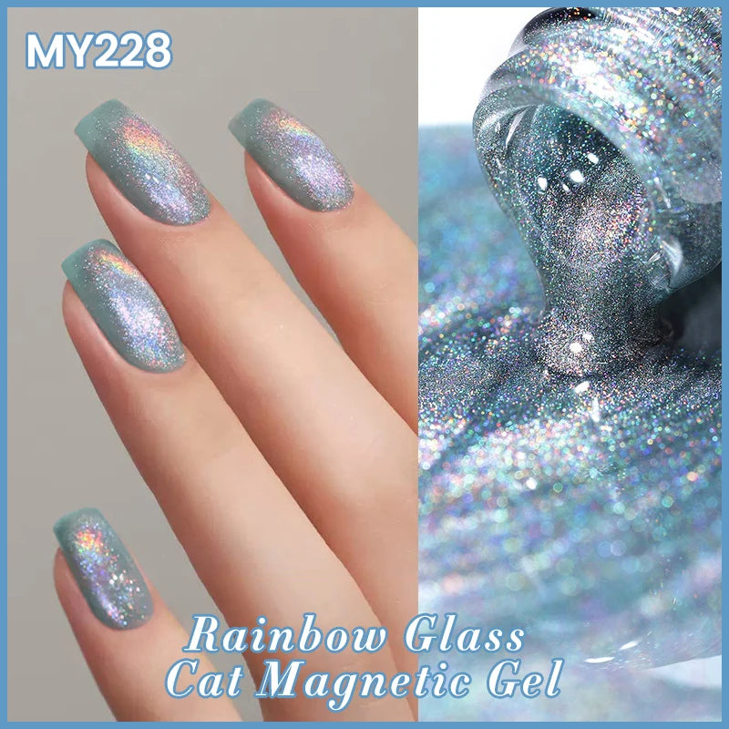 Black Glass Cat Eye Gel Polish