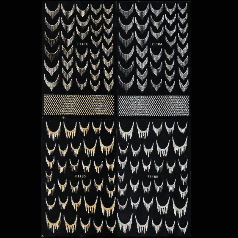 Reflective Glitter Nail Art Stickers