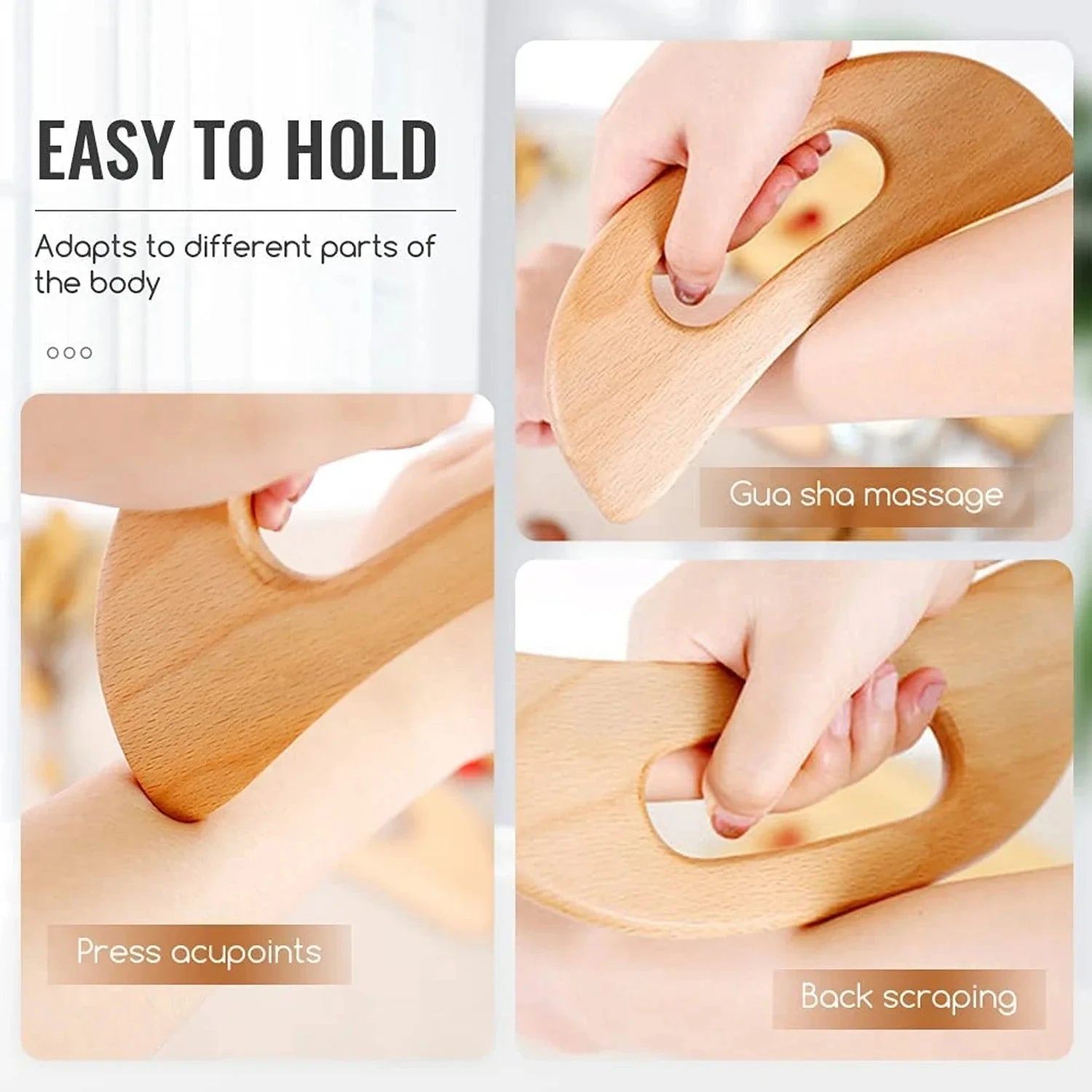 Wooden Body Massage & Gua Sha Tool