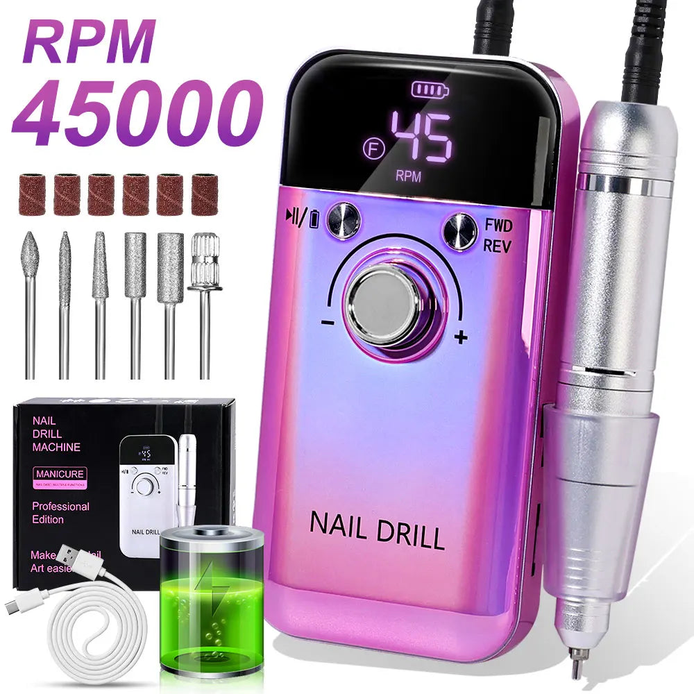 Professional Rechargeable Electric Nail Drill