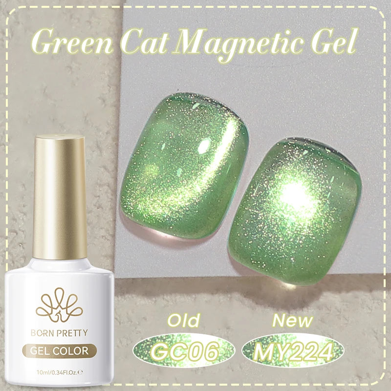 Black Glass Cat Eye Gel Polish
