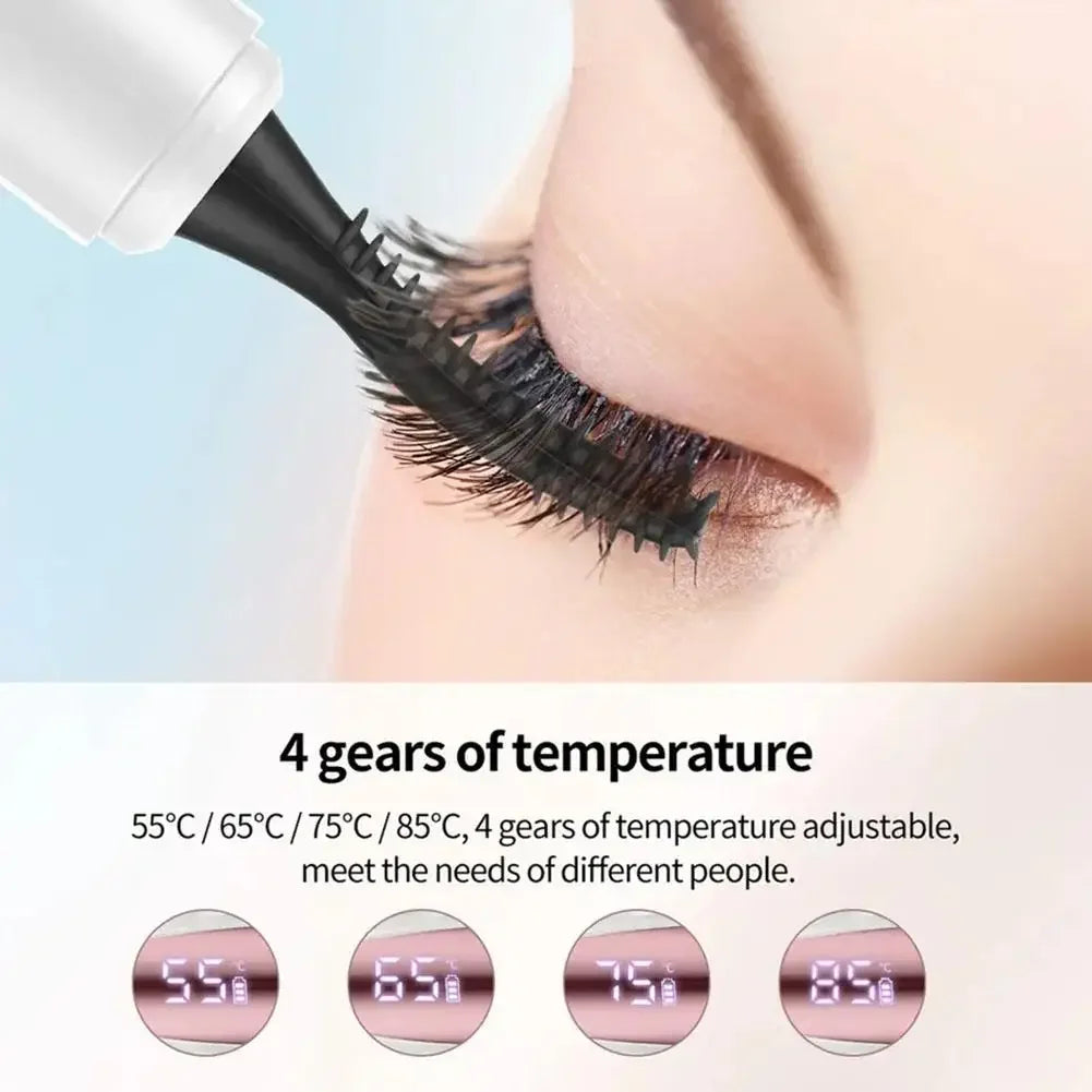 USB Rechargeable Heated Eyelash Curler with 4 Heat Modes
