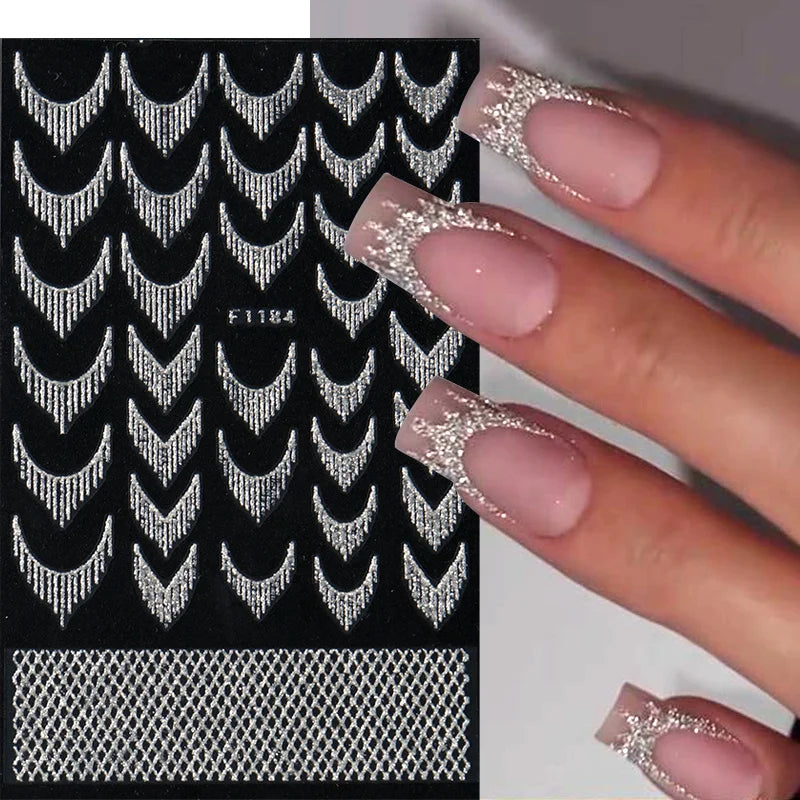 Reflective Glitter Nail Art Stickers
