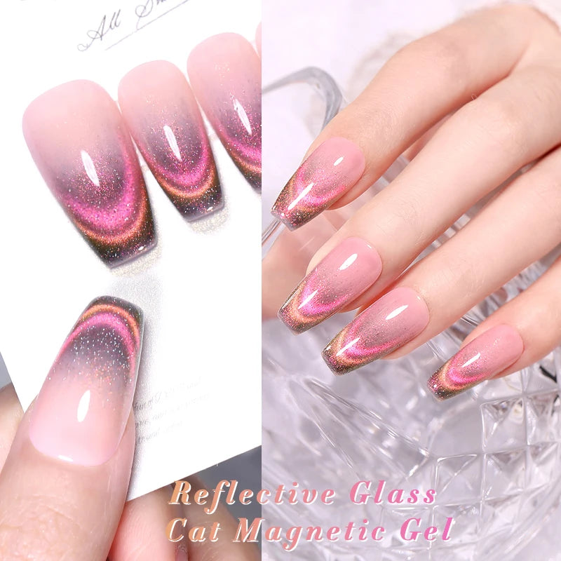 Black Glass Cat Eye Gel Polish