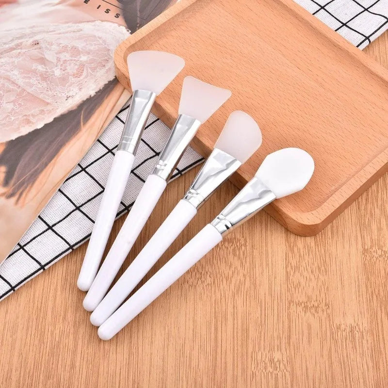 4-Piece Silicone Facial Mask Brush Set