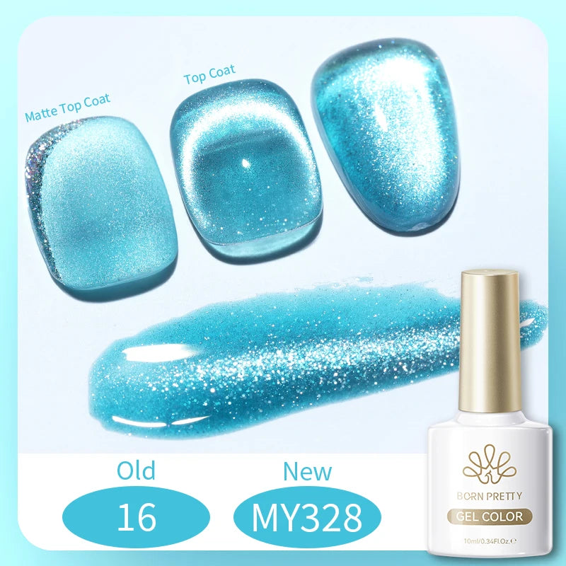 Black Glass Cat Eye Gel Polish