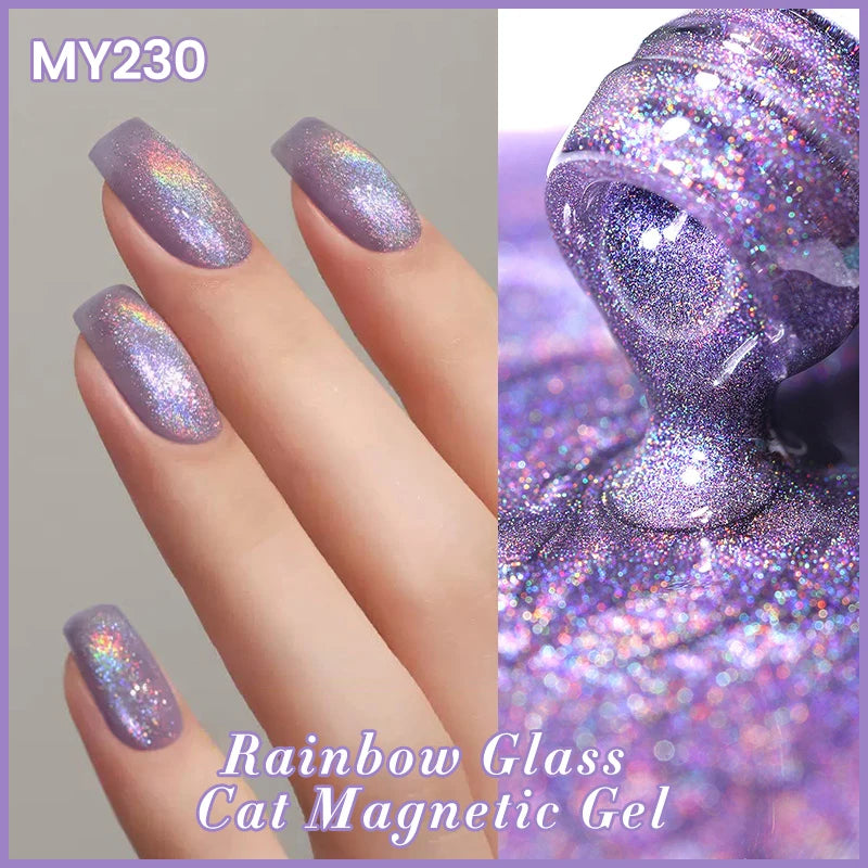 Black Glass Cat Eye Gel Polish