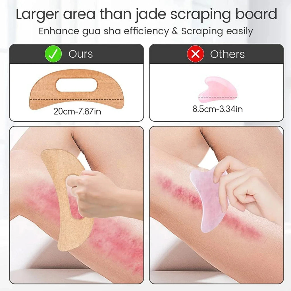 Wooden Body Massage & Gua Sha Tool