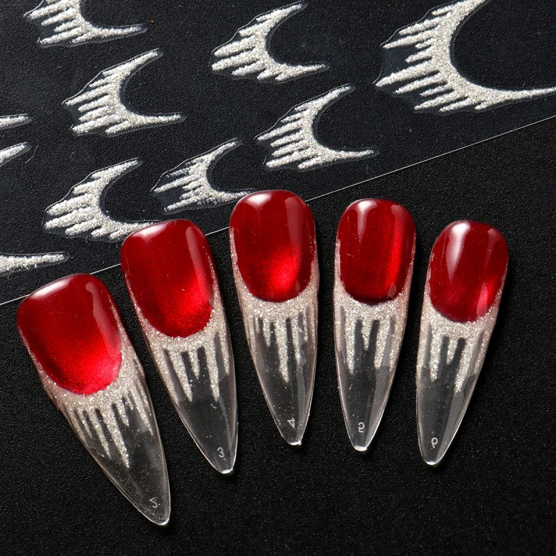 Reflective Glitter Nail Art Stickers
