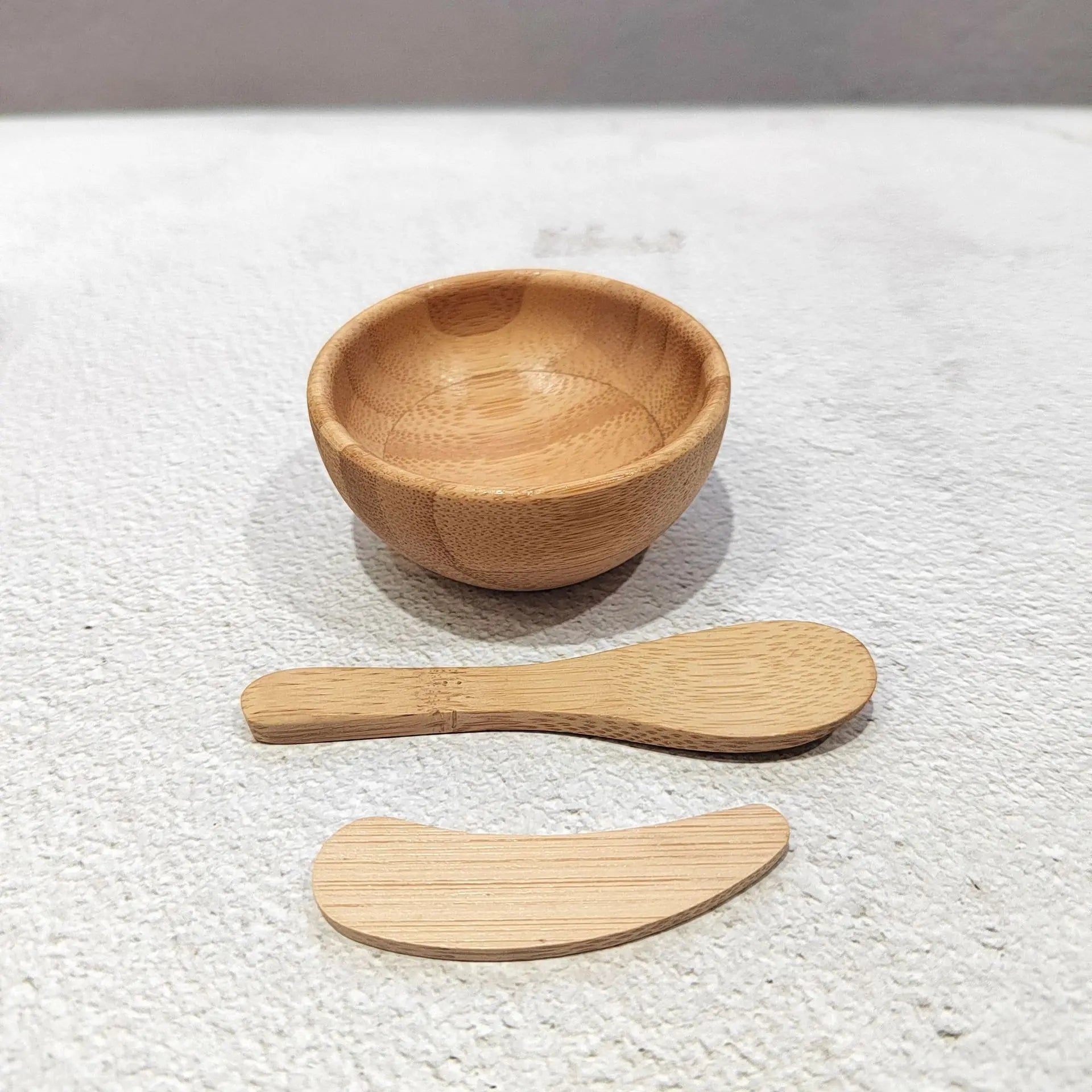 Mini Bamboo Face Mask Mixing Bowl Set
