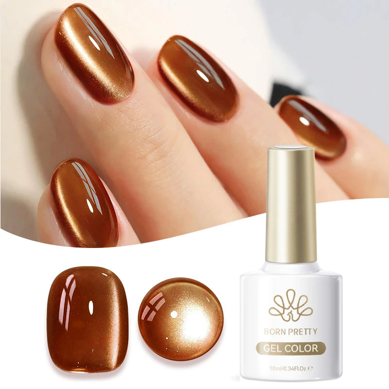 Black Glass Cat Eye Gel Polish