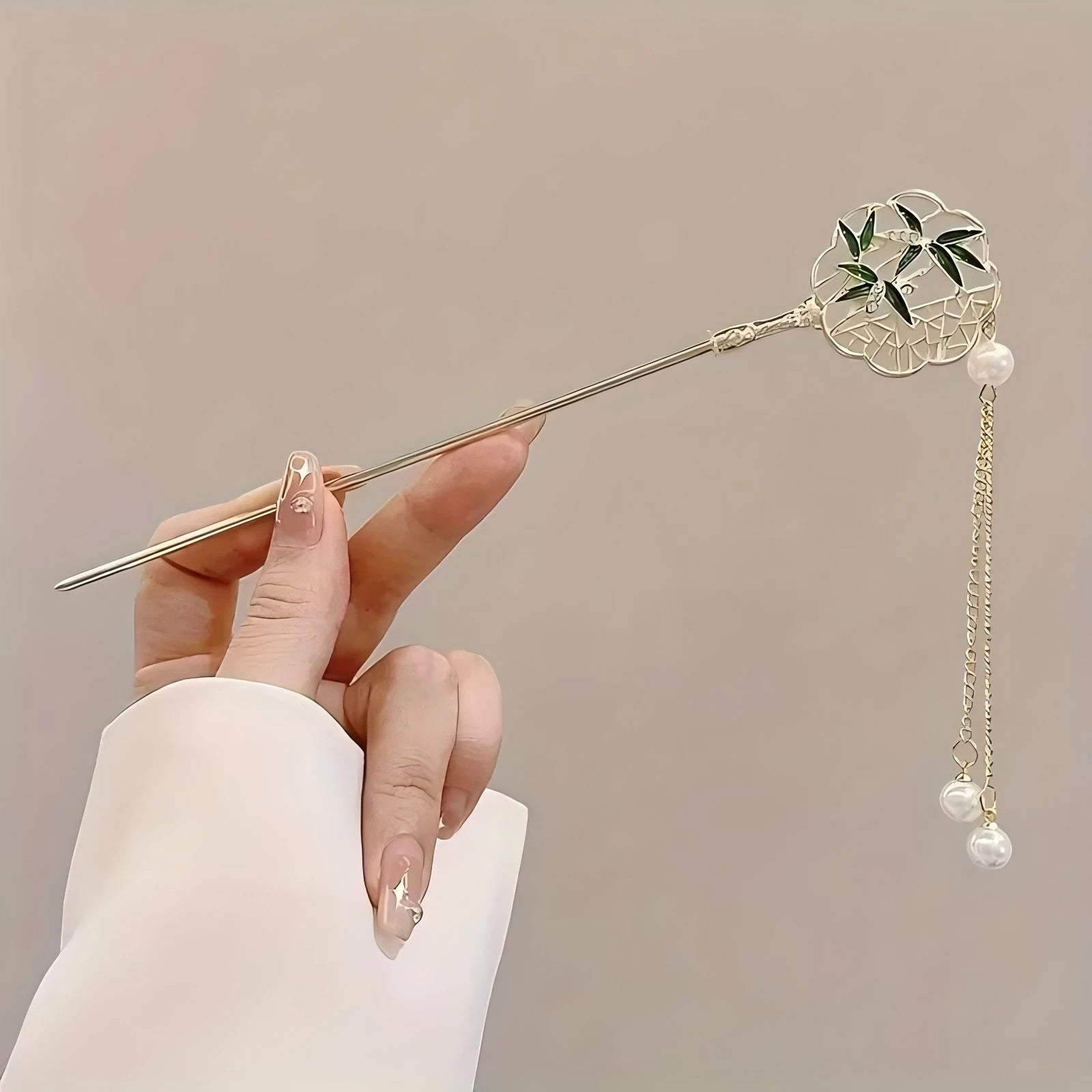 Floral Tassel Hair Stick