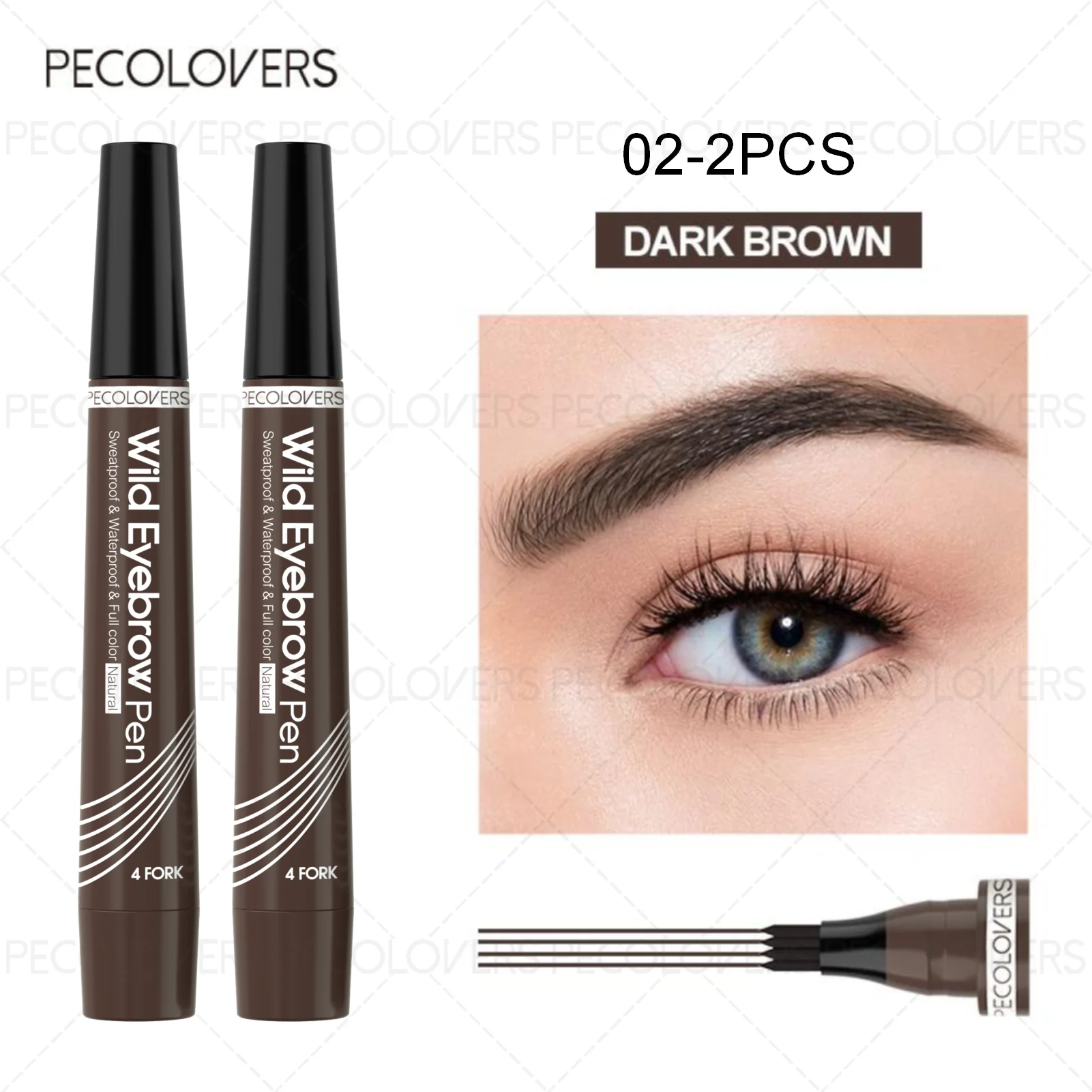 4-Fork Tip Eyebrow Pen