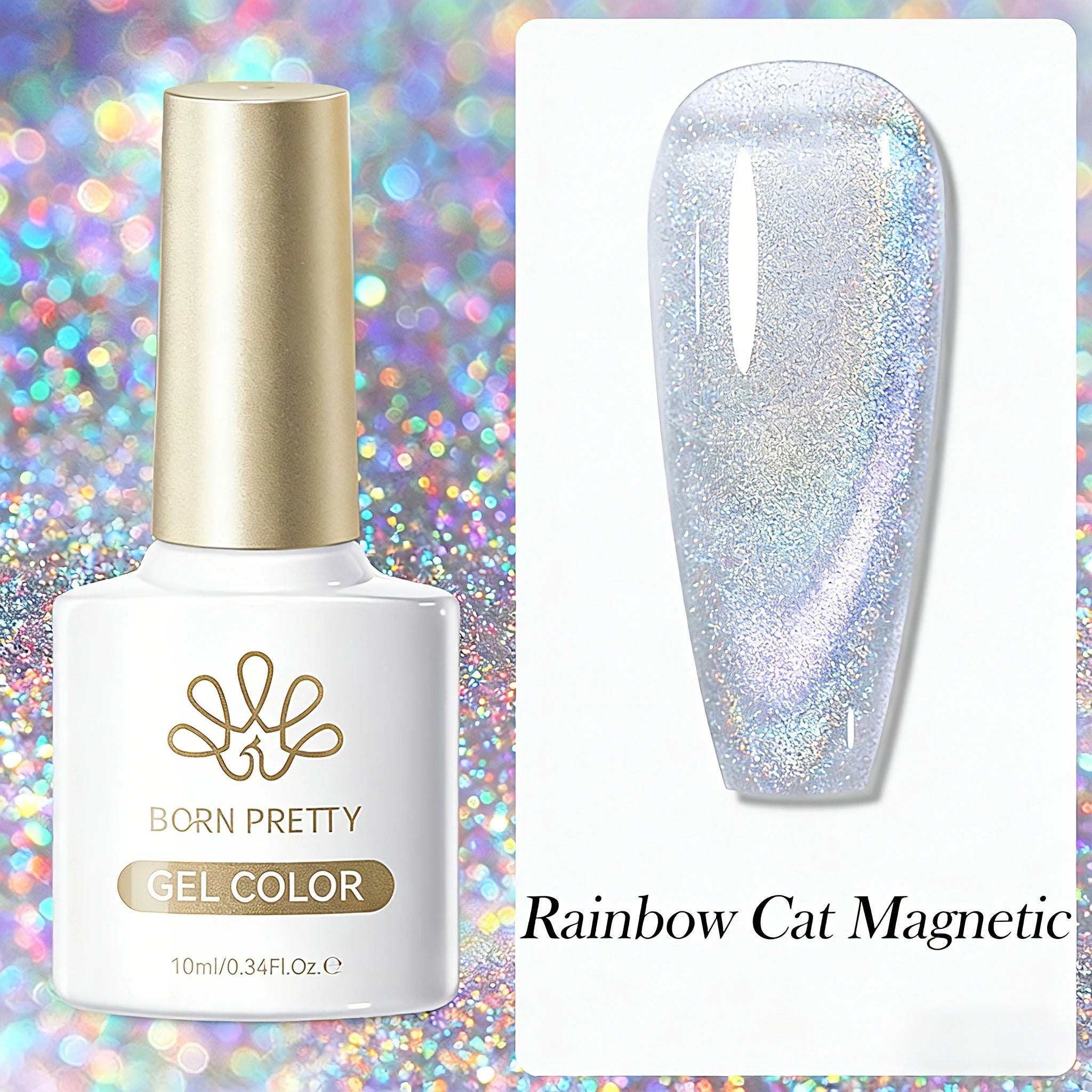Black Glass Cat Eye Gel Polish